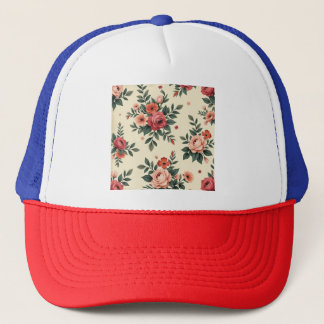 Casquette Vintages motifs floraux avec élégance classique