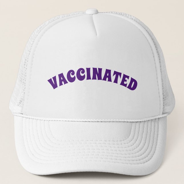 Casquette Violet et blanc vacciné (Devant)
