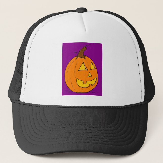 Casquette violet Jack o' Lantern (Devant)