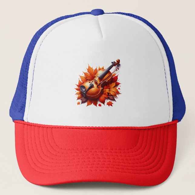 Casquette Violon dans le lit de feuilles (Devant)