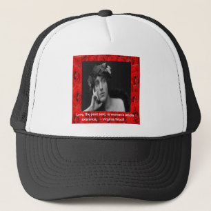 Casquette Virginia Woolf & Citation sur l'amour