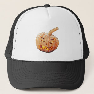 Casquette Visage Citrouille moyen et laid