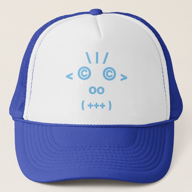 Casquette Visage de singe (bleu) (Devant)