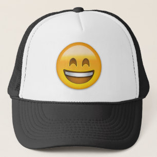 Casquette Visage de sourire avec la bouche ouverte et yeux