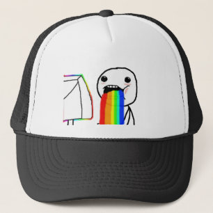Casquette Visage d'ordinateur d'arc-en-ciel