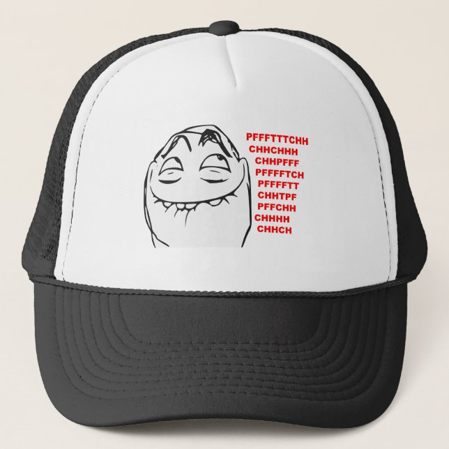Casquette Visage riant Meme comique de rage de PFFTCH (Devant)