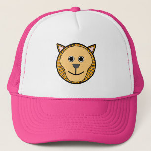 Casquette Visage rond mignon de lion de bande dessinée