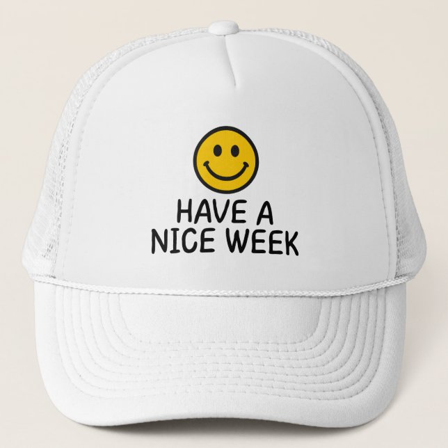Casquette Visage Souriant Jaune Mots Gentils (Devant)