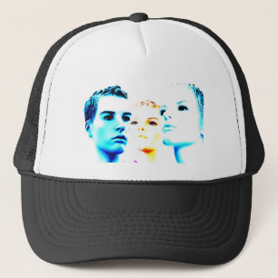 Casquette Visages cools (trois) amis, design minimaliste
