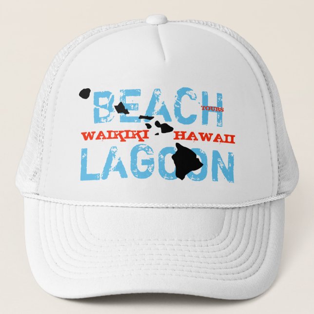CASQUETTE VISITES DU LAGON DE LA PLAGE DE WAIKIKI (Devant)