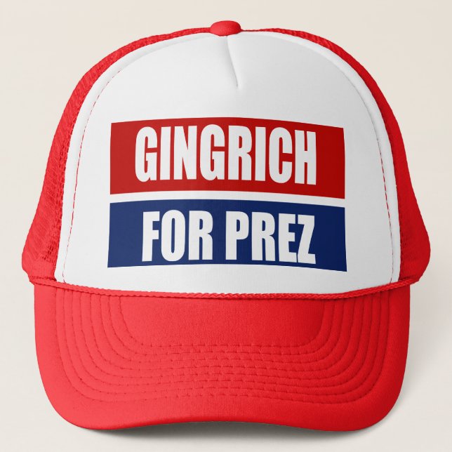 CASQUETTE VITESSE DE CAMPAGNE DE NEWT GINGRICH (Devant)