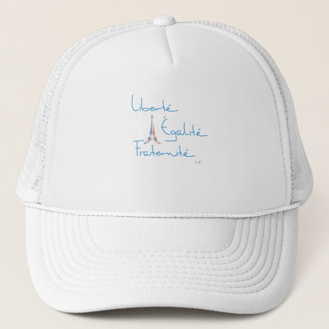 Casquette Viva la France, Liberté, Égalité, Fraternité (Devant)