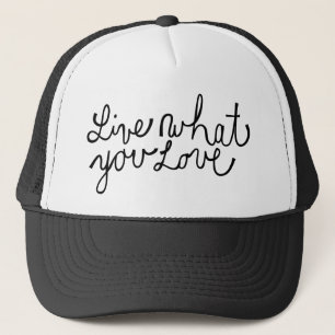 Casquette Vivez ce que vous aimez le slogan de motivation