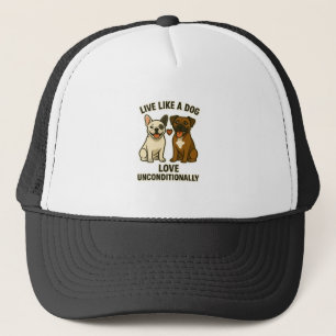 Casquette Vivez comme un chien, aimez inconditionnellement (