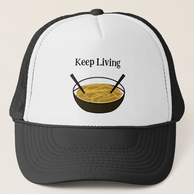 Casquette Vivez – Conception de dessins animés positifs et m (Devant)