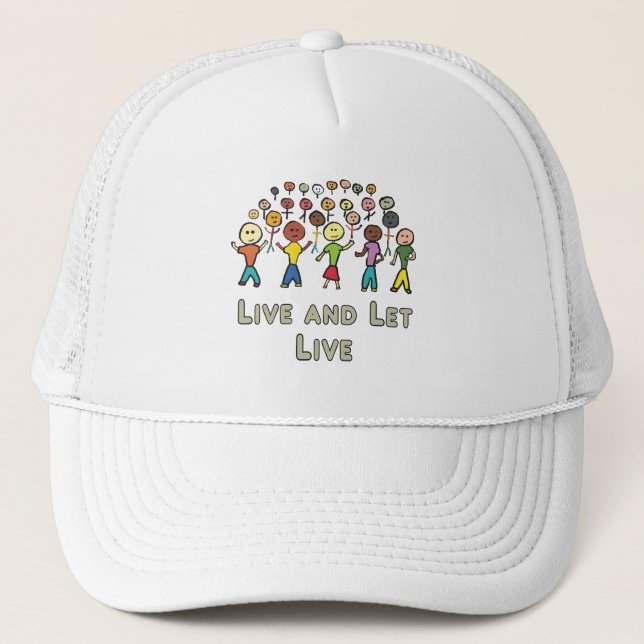 Casquette Vivez et laissez vivre (Devant)