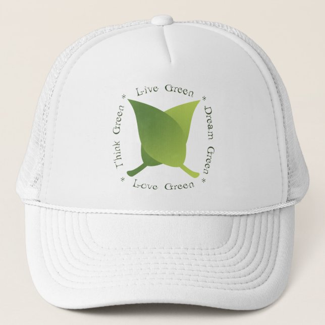 Casquette Vivez vert, vert d'amour, vert de pensée, vert de  (Devant)