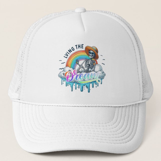 Casquette Vivre le rêve - Squelette (Devant)