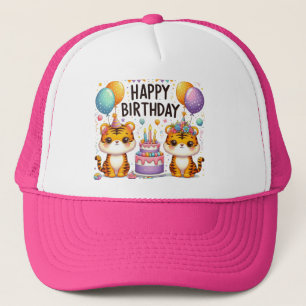 Casquette Vœux d'anniversaire adorable - Bébé Tigre Casquett