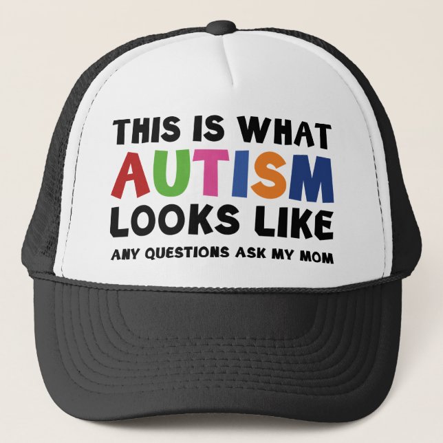 Casquette Voici à quoi ressemble l'autisme (Devant)
