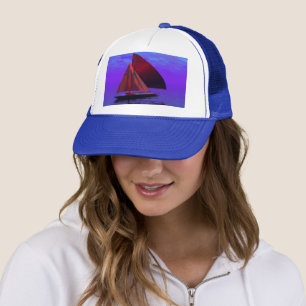 Casquette Voile dans le chapeau bleu camionneur