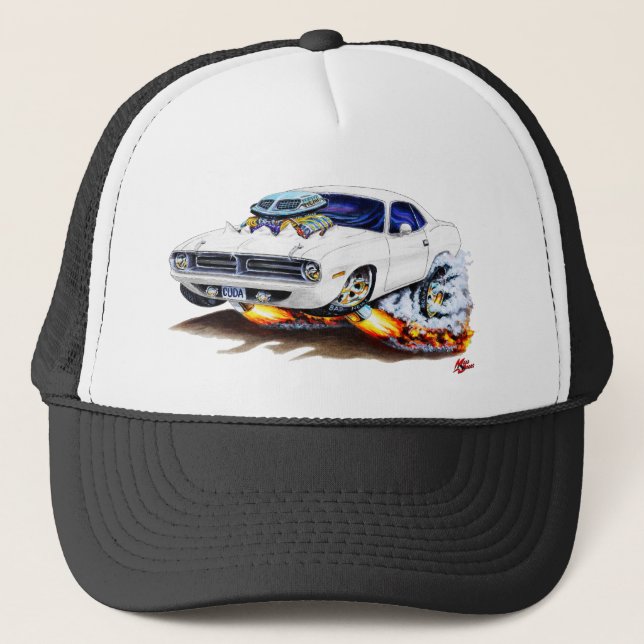 Casquette Voiture 1970 de blanc de Cuda (Devant)