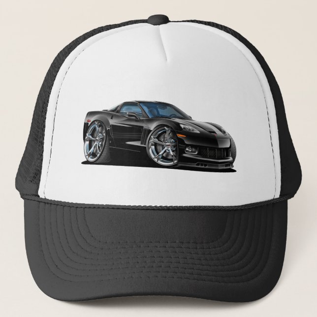 Casquette Voiture 2010-12 noire de Corvette (Devant)