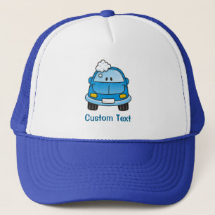 Casquette Voiture bleue avec chapeau de camion bulle