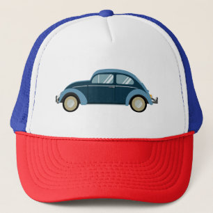 Casquette voiture cool bleu rétro avec des menottes