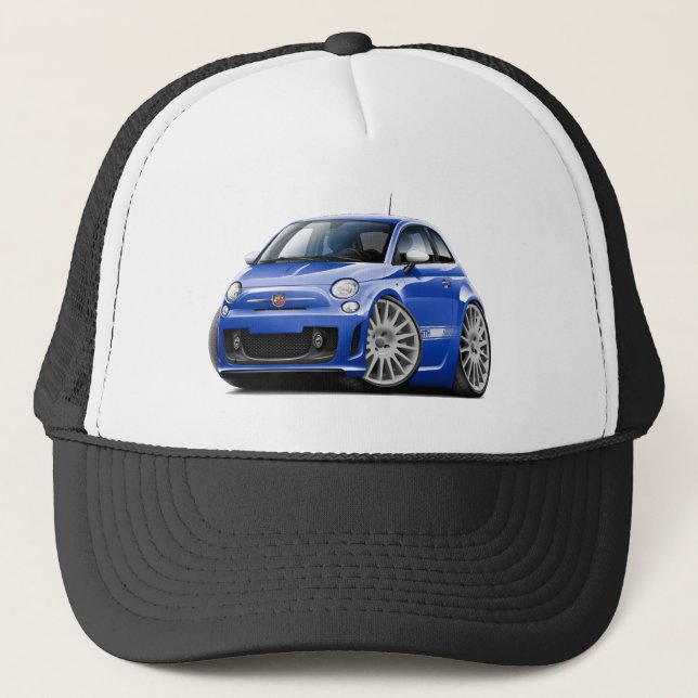 Casquette Voiture de bleu de Fiat 500 Abarth (Devant)