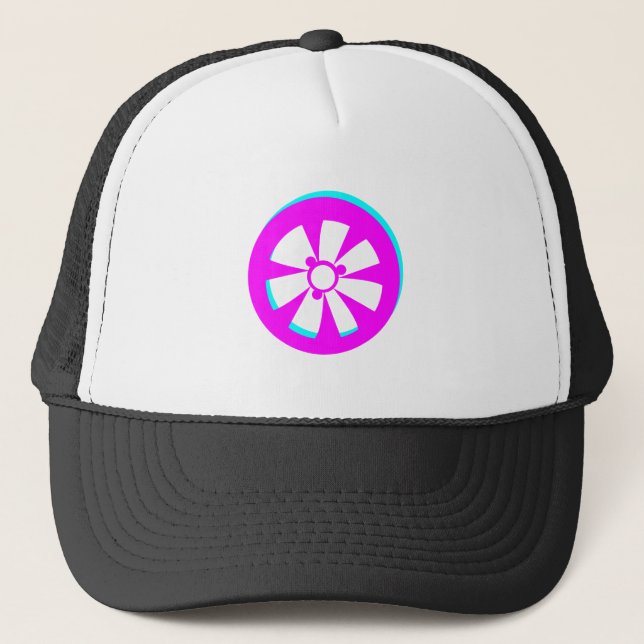 Casquette Voiture de course Reim Neon Rose Black Car (Devant)