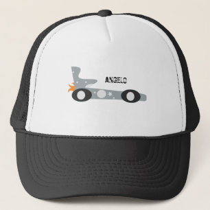 Casquette Voiture de course vintage bleu poussiéreux