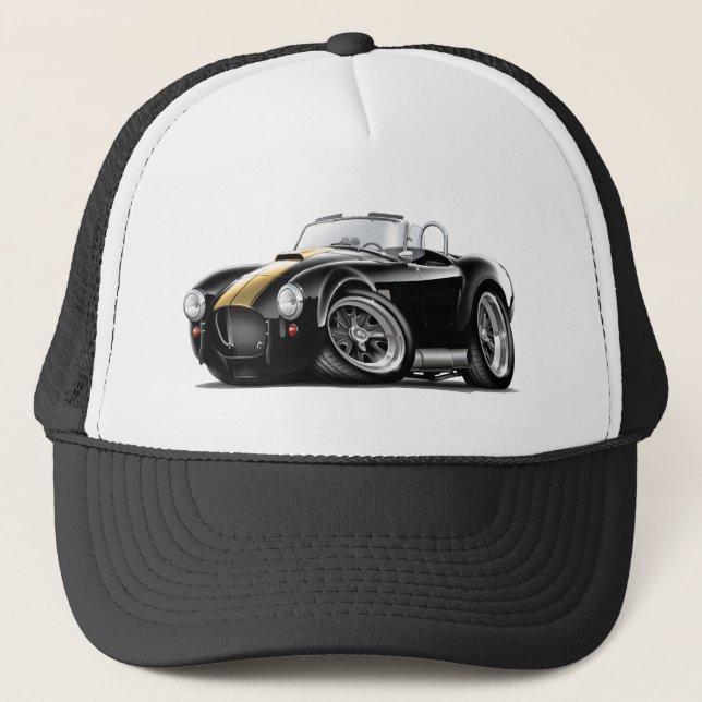 Casquette Voiture de Noir-Or de cobra (Devant)