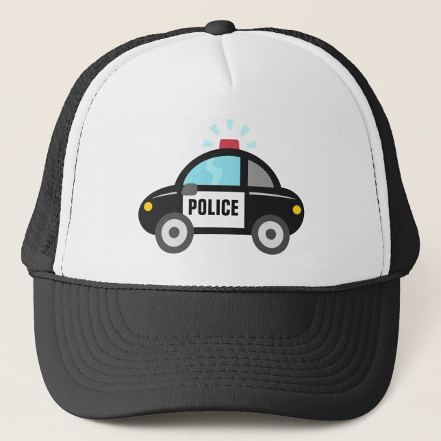 Casquette Voiture de police mignonne avec la sirène pour des (Devant)