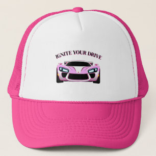 Casquette Voiture de sport vibrante avec néon lumineux
