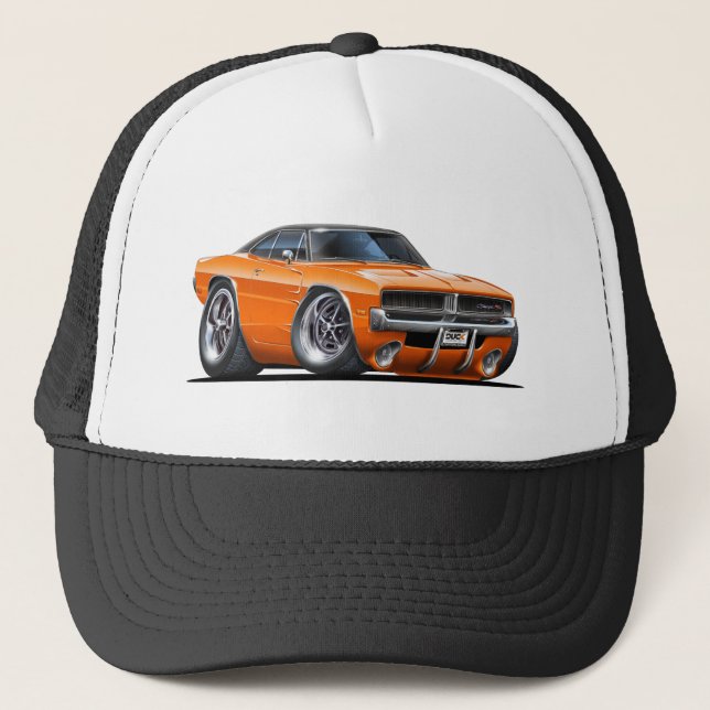 Casquette Voiture d'orange de chargeur de Dodge (Devant)