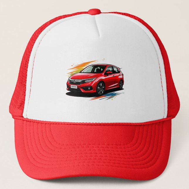 Casquette Voiture électrique avec éclaboussures de couleurs  (Devant)