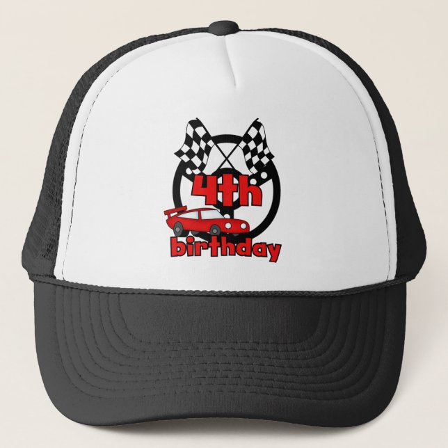 Casquette Voiture Racing 4e Anniversaire Tshirts et cadeaux (Devant)