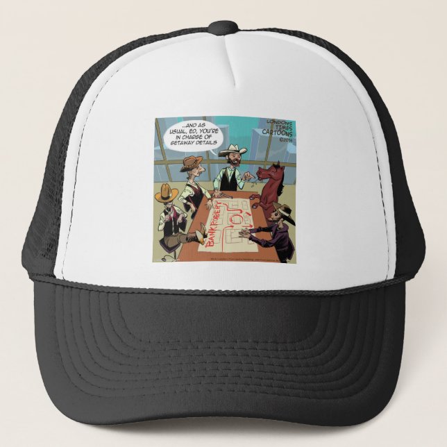 Casquette Voleur de banque cheval drôle (Devant)