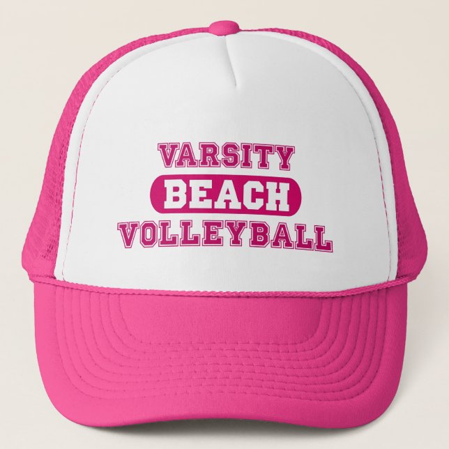 Casquette Volley-ball de plage rose (Devant)