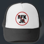 Casquette Vote anti RFK Jr. Contre Robert F. Kennedy<br><div class="desc">Les Démocrates s'unissent contre RFK Jr. Ce candidat à l'élection présidentielle de 2024 ne démontre pas les valeurs du parti démocratique. Une frappe rouge et un cercle autour du nom de Robert F. Kennedy Jr sur un casquette politique.</div>