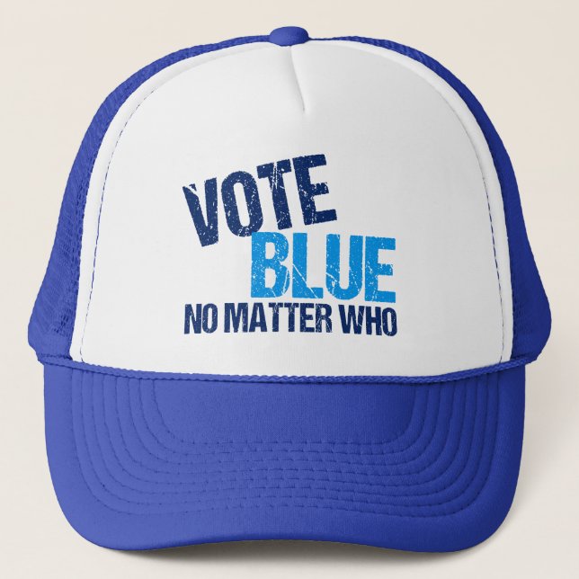 Casquette Vote Bleu Peu Importe Qui Parti Démocratique (Devant)