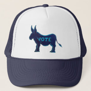 Casquette VOTE Blue Donkey Election Day USA Voter Patriotiqu