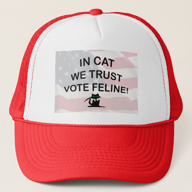 Casquette Vote Chat avec drapeau américain (Devant)