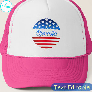 Casquette Vote pour Kamala Harris USA Flag Texte personnalis