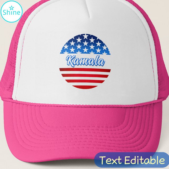 Casquette Vote pour Kamala Harris USA Flag Texte personnalis (Créateur téléchargé)