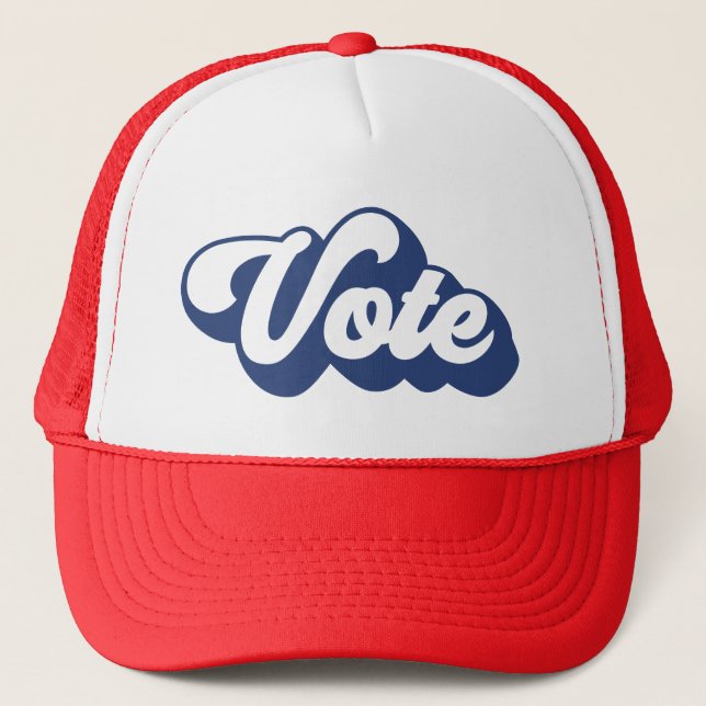 Casquette Vote rétro | Bleu (Devant)