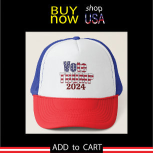 CASQUETTE VOTE TRUMP PRÉSIDENT RÉPUBLICAIN 2024 GRAND USA