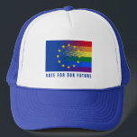Casquette Voter Pour Notre Future Europe Election Democracy<br><div class="desc">Vote Pour Notre Future Europe Élection Démocratie Trucker Hat</div>