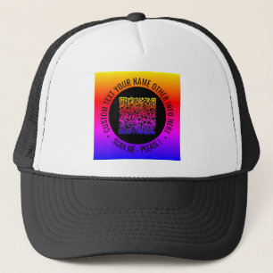 Casquette Votre code QR Texte personnalisé Chapeau de camion
